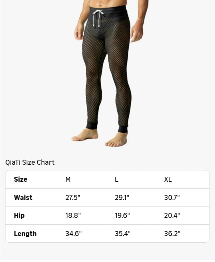 Men's Fishnet Pants Mesh See Through Muscle Leggings